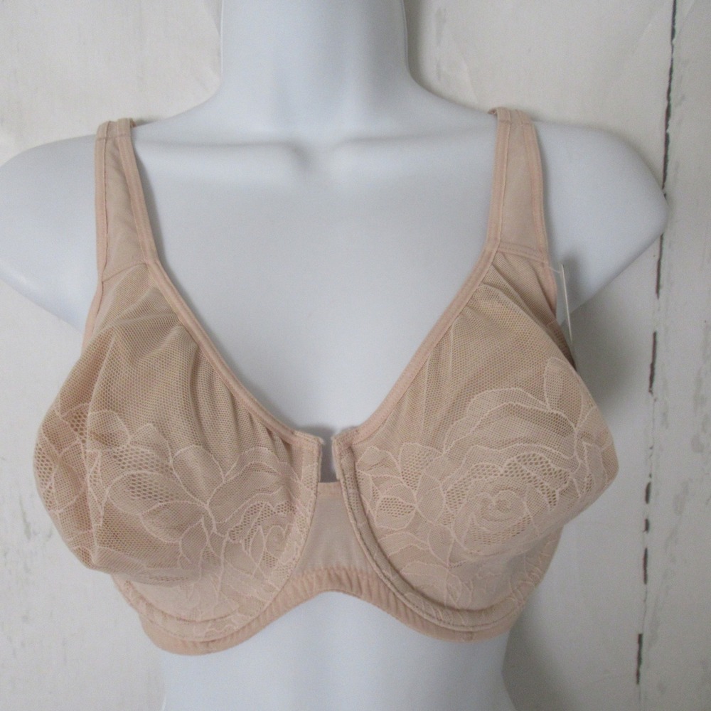 New Wacoal Bra 34DD Beige Tan Stark Beauty Underwire Back Closure 855255